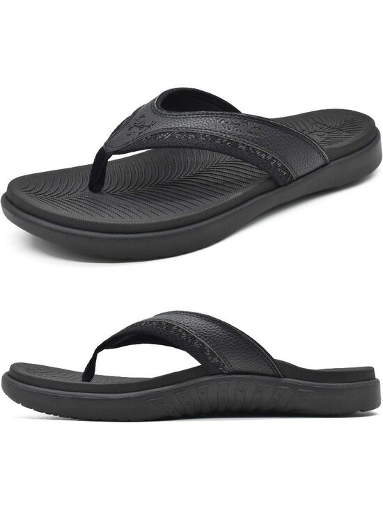 Men\'s Black Arch Support Sport Flip Flops Comfort Orthotic Thong Sandal Shoes main image 6